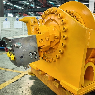25T Hochdrehmoment Triebwerk Drahtleitung Hydraulische Winde für Flaggenpfosten Geschwindigkeit 0-40m/min