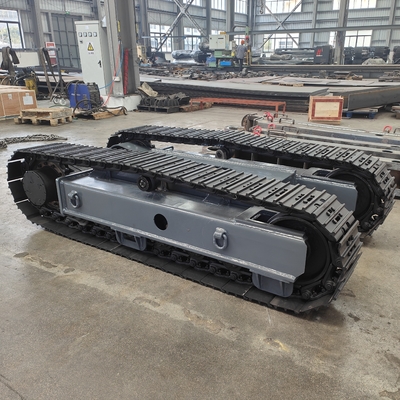 Zusammengestellte 8T-Stahl-Crawler-Spur-Rubber-Spur-Chassis für Bohrgerät und Brecher