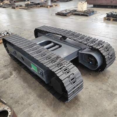 Zusammengestellte 8T-Stahl-Crawler-Spur-Rubber-Spur-Chassis für Bohrgerät und Brecher