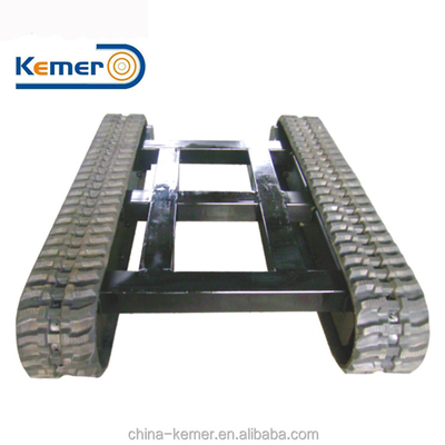 6 Tonnen Gummi-Spur-Chassis für Baustoff-Läden und Fahrgeschwindigkeit von 0-3,8 km/h