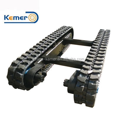 Gummi-Laufbahn-System mit 300 mm Spurbreite und Geschwindigkeit von 2 km/h