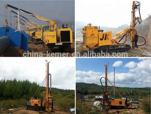 Kemer Jet Drilling Rig Track Chassis 10 Tonnen Hydraulikgetriebe Fahrgeschwindigkeit 0-5 km/h